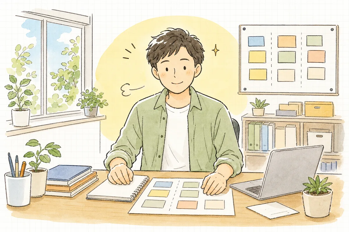 非機能要件の観点を洗い出して要る・要らないを決め終え、納得して次の設計へ進もうとしている開発リーダー