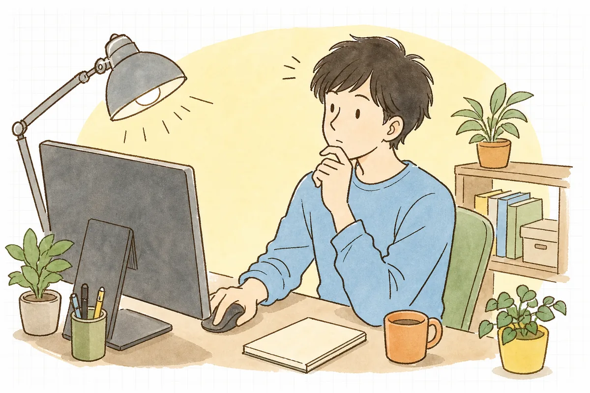 AIが出した回答をそのままコピーしようとして、ふと手を止めて「これ、本当に確認したかな」と考えている開発者