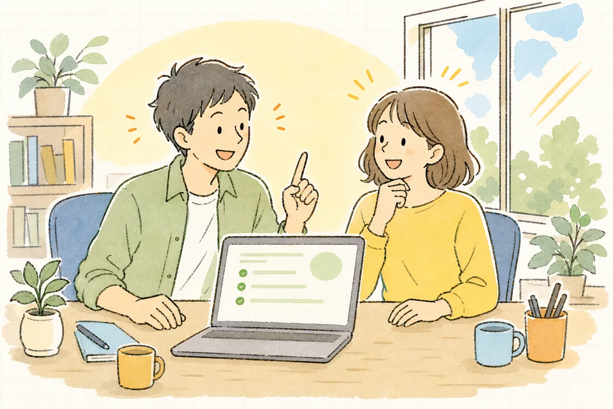 CIの待ち時間が短くなり、すぐに結果が返ってきて、同僚と穏やかに次の作業の話をしている開発者